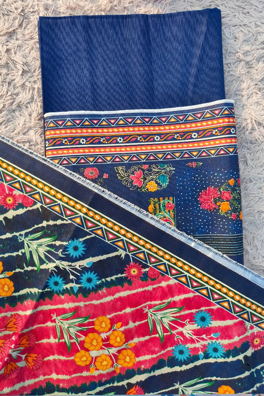 3 Piece Khaddar Printed UnStitched Suit