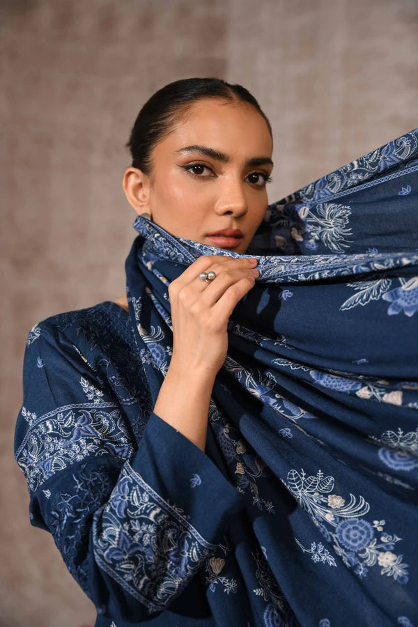 3 Piece - Printed Embroidered Suit - 42303175-R