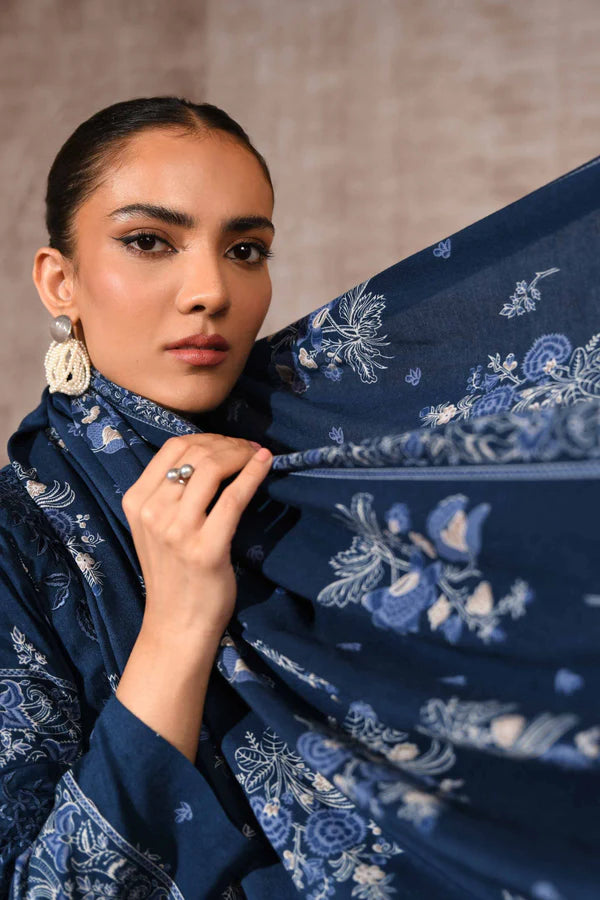 3 Piece - Printed Embroidered Suit - 42303175-R