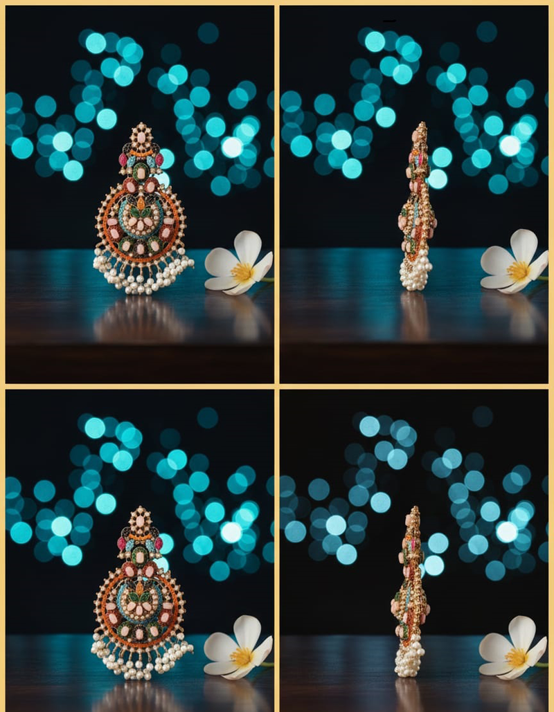 Luxury Multi-Color Meenakari Kundan Bridal Jewellery Set with Maang Tikka
