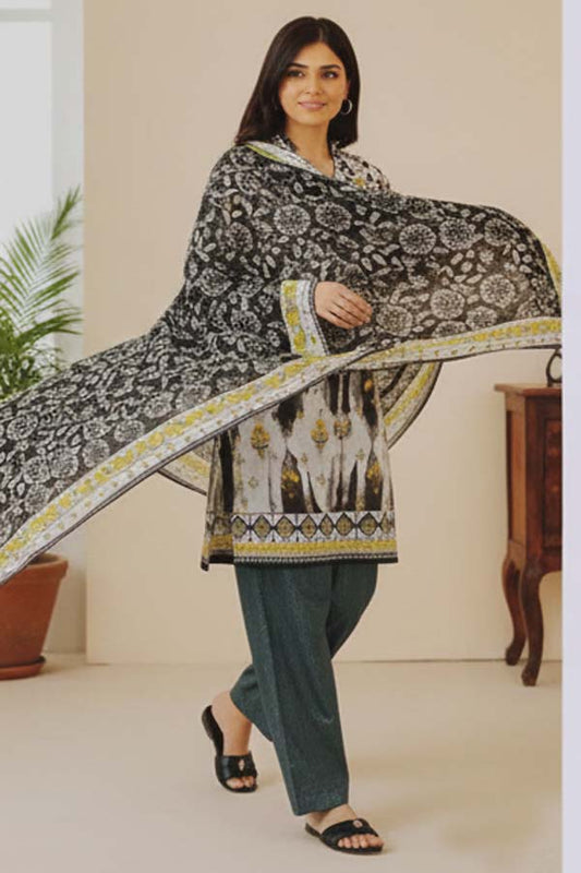 3 Piece Printed Khaddar Suit with Dupatta SD-52223