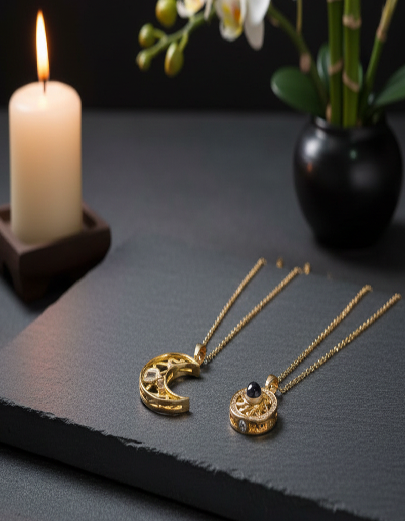 Dainty Crescent Moon Pendant Necklace