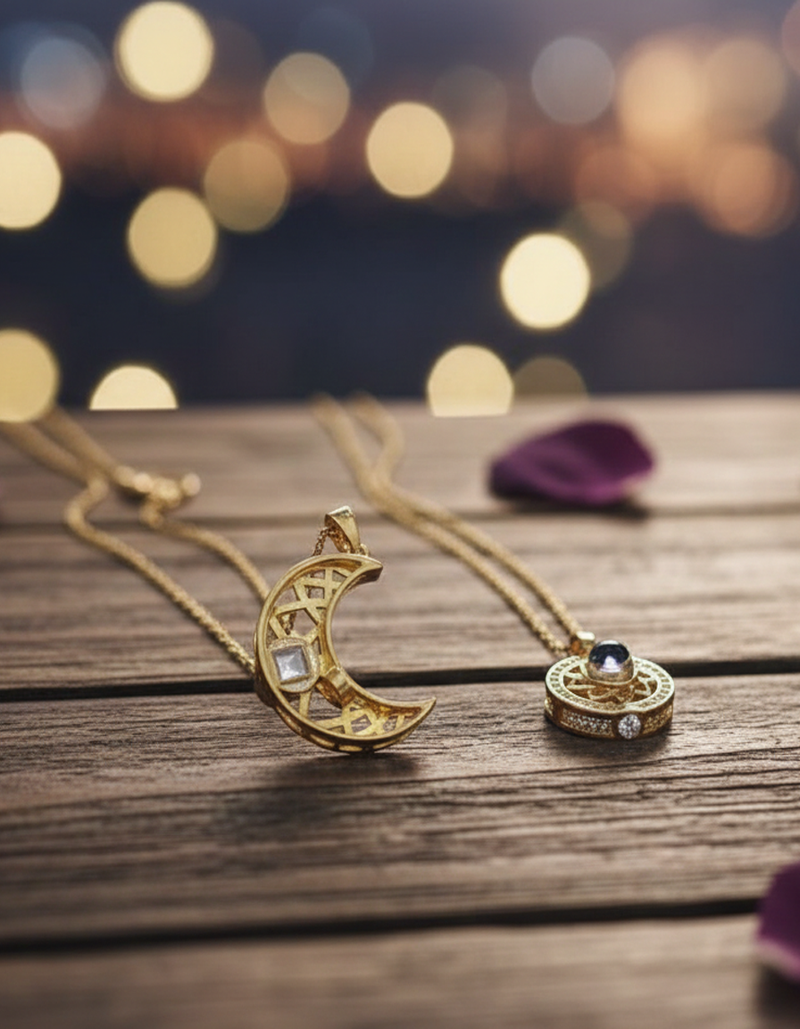 Dainty Crescent Moon Pendant Necklace