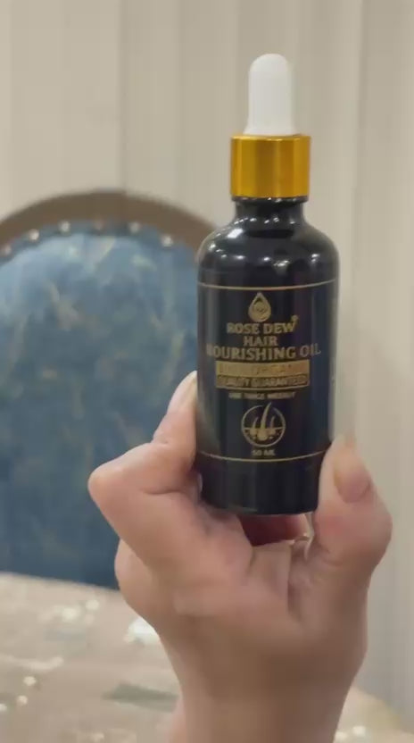 Rose Dew Hair Nourishing Oil with Amla, Shikakai, Reetha,
Almond  Coconut Oil & 14+ Oil.